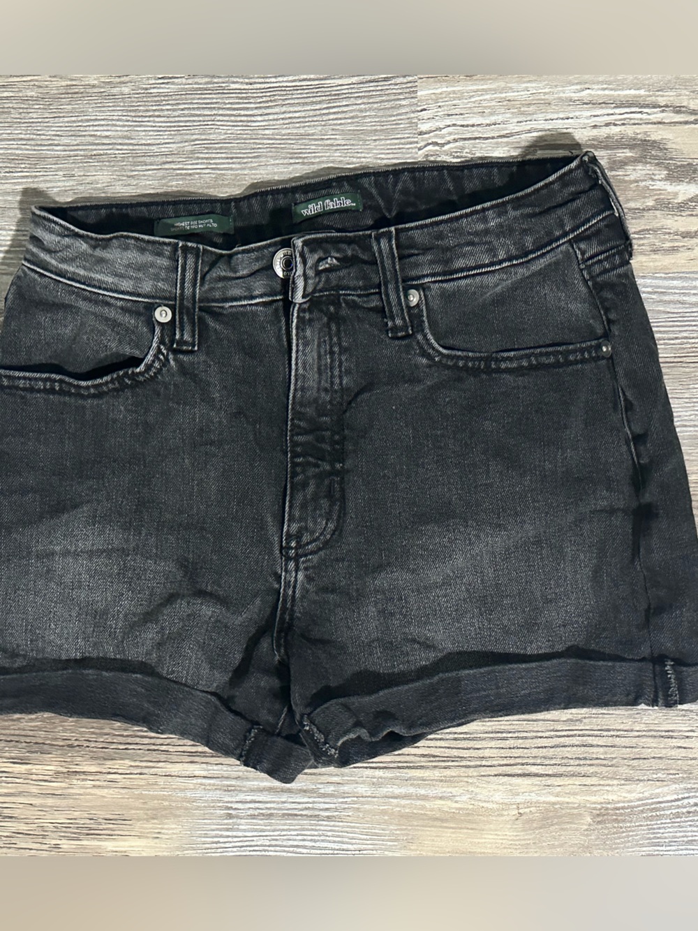 wild fable Black High-Rise Jean Shorts
